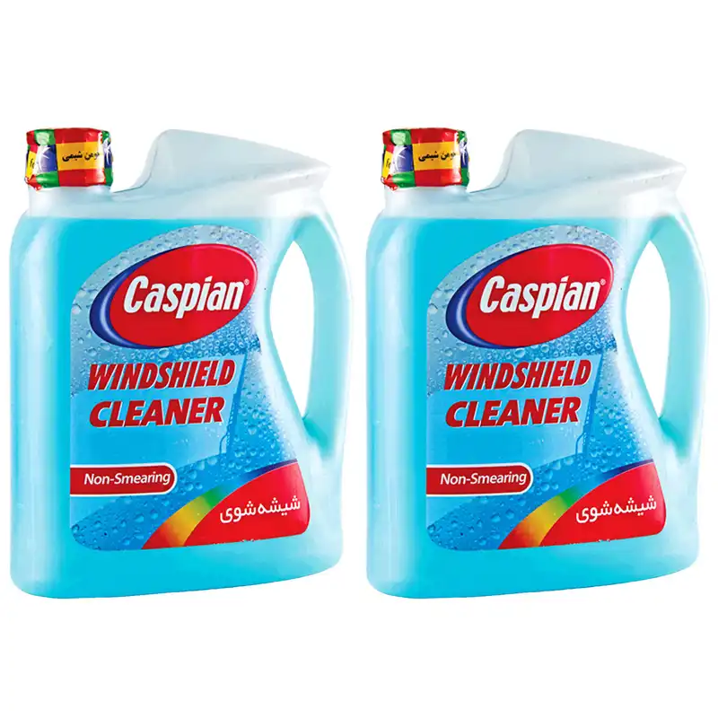 محلول شیشه شوی خودرو کاسپین مدل Non-Smearing حجم 4 لیتر بسته 2 عددی