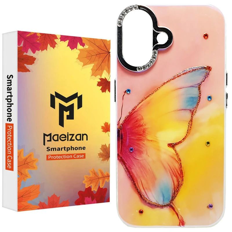 کاور پاییزان مدل پروانه جادویی طرح لاکچری مناسب برای گوشی موبایل اپل IPhone 16