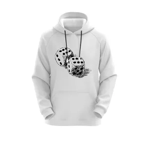 هودی زنانه مدل تاس کد E34  رنگ سفید