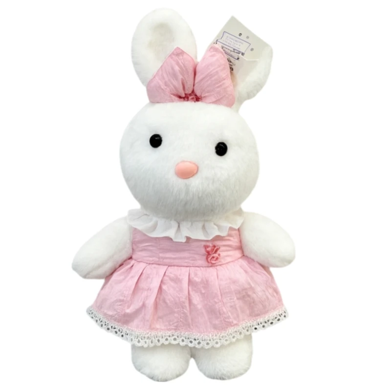 عروسک پولیشی مدل خرگوش پیراهن دار ارتفاع ۳۳ سانتی متر 