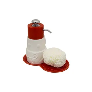 پمپ مایع ظرفشویی آتریسا به همراه اسکاچ مدل Red 3Circle