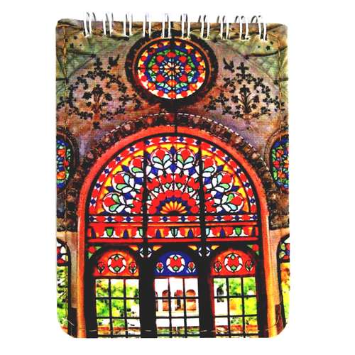 دفتر طراحی 50 برگ طرح پنجره سنتی با شیشه رنگی کد 10153