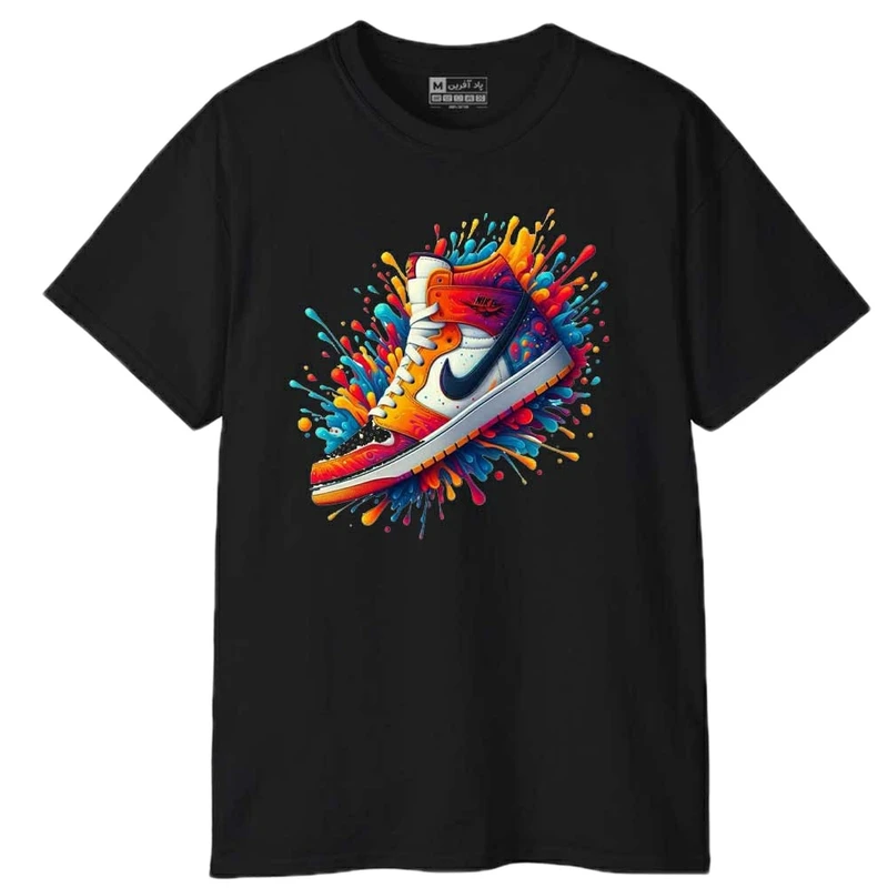 تی‌شرت آستین کوتاه مردانه پاد آفرین مدل کفش کد 1753