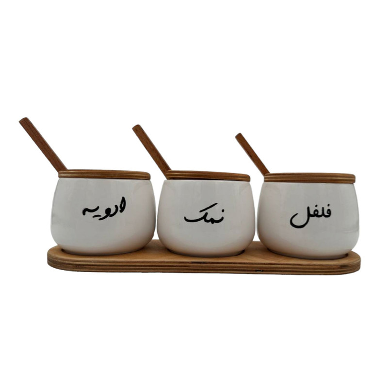 ست جا ادویه 4 پارچه ام وي اچ گلس اند پلاستيكس مدل آوین