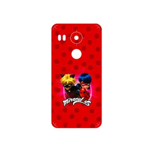 MAHOOT Ladybug and Cat Noir Cover Sticker for Google Nexus 5X