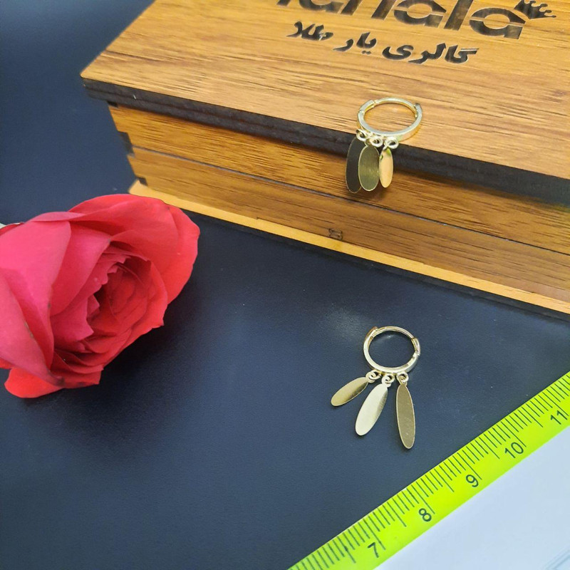 گوشواره طلا 18 عیار زنانه گالری یارطلا کد AG27-8 - 9