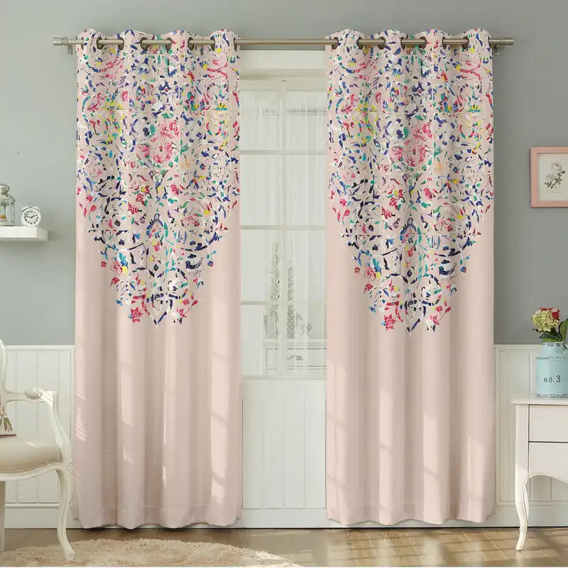 پرده نیروانا طرح سنتی  مدل مخمل کد 8495 سایز 140×280 سانتی متر