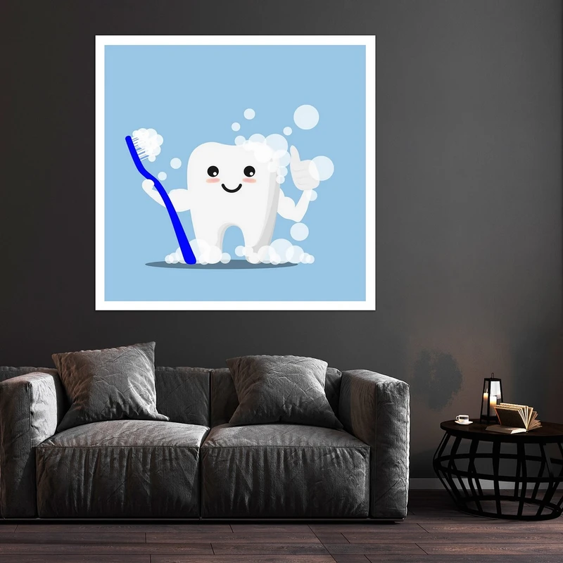 تابلو بکلیت طرح بهداشت دهان و دندان مدل قاب شاسی W-S9418