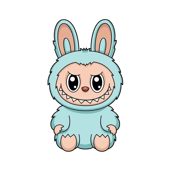 استیکر پارچه و لباس پاد آفرین طرح لبوبو کد 6