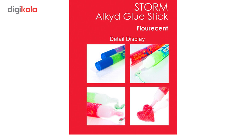 چسب اکلیلی فلورسنت استورم کد 612 بسته 50 عددی