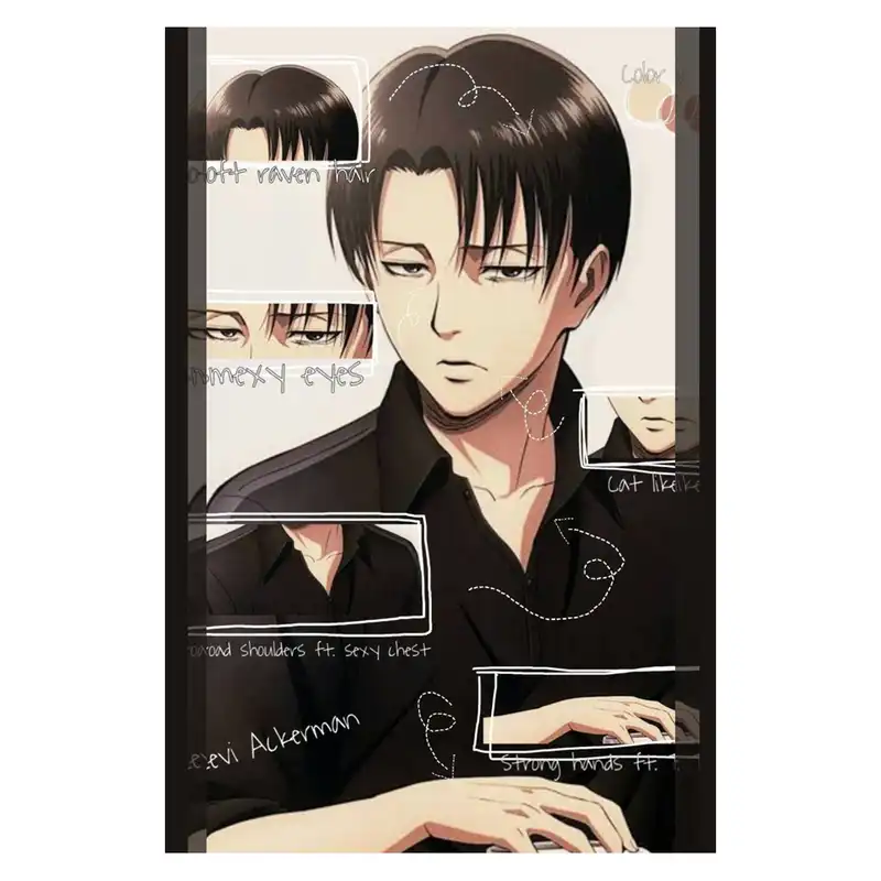 پوستر مدل لیوای اکرمن Levi ackreman طرح انیمه اتک ان تایتان Attack on titan کد 517