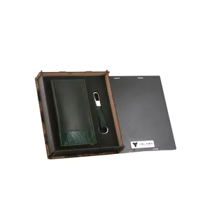 ست هدیه مردانه چرم یلسان مدل پارلا کد KIYA-PRM-072-sbz