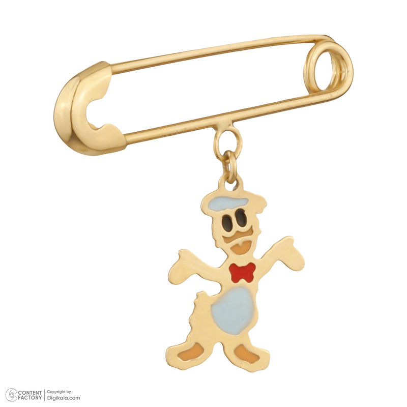 سنجاق سینه طلا 18 عیار بچگانه درگونه مدل دانلداک