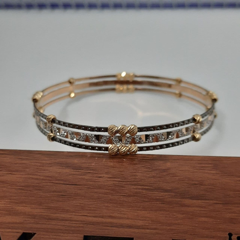 النگو طلا 18 عیار زنانه گالری یارطلا مدل 12 کد AL45-W-2 النگو طلا 18 عیار زنانه گالری یارطلا مدل 12 کد AL45-W-2