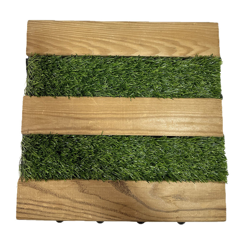 کفپوش مدل تایل ترمو چمن 5 ردیفه سایز 30x30 سانتی متر بسته 6 عددی