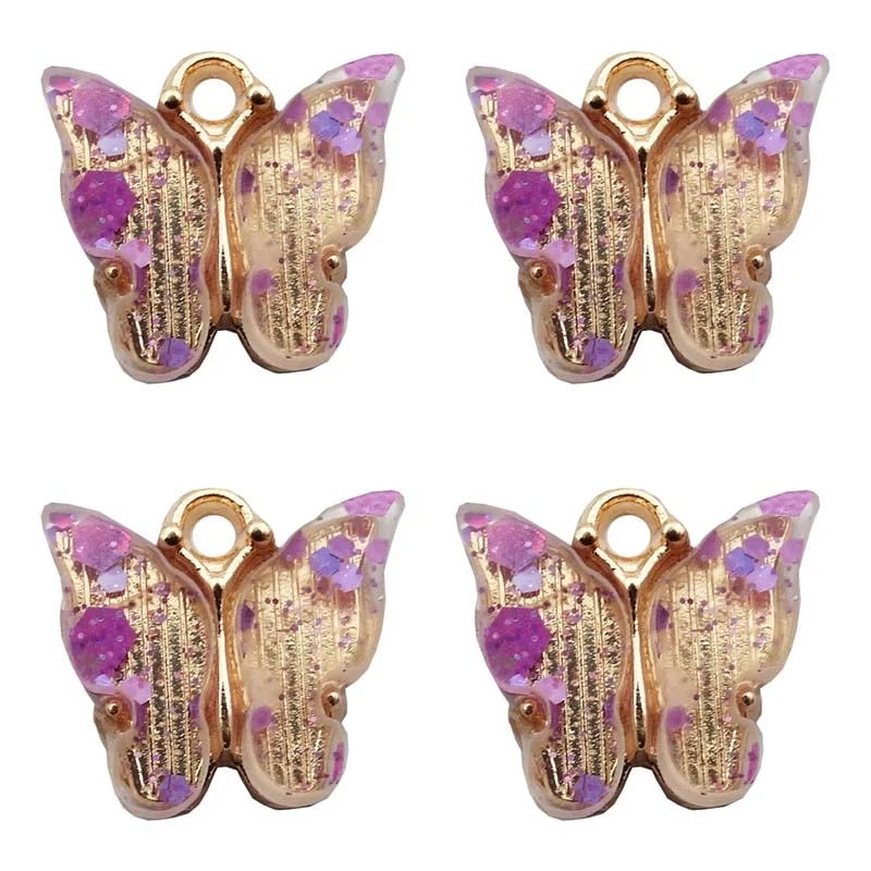 آویز دخترانه مدل پروانه خالدار کد 168 بسته 4 عددی