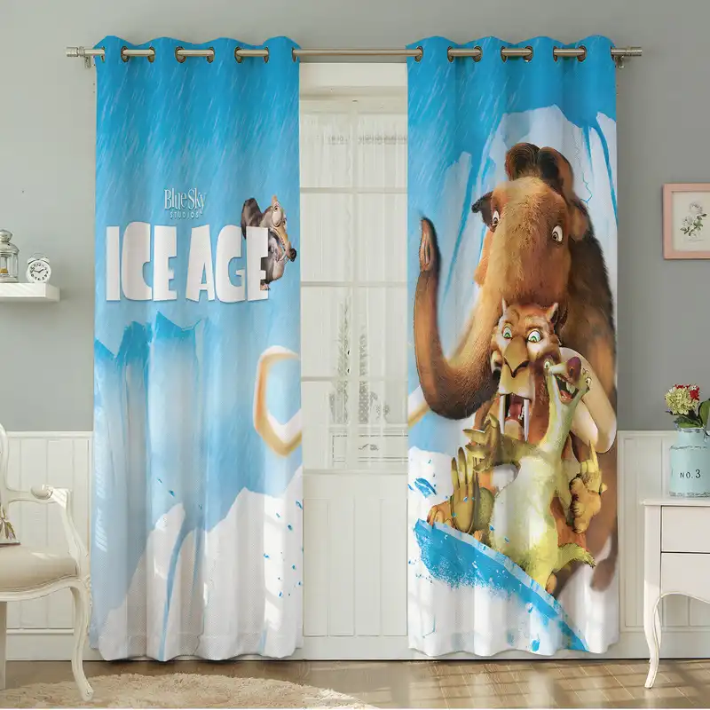 پرده نیروانا طرح کودک مدل مخمل کد 4782 سایز 140×280 سانتی متر