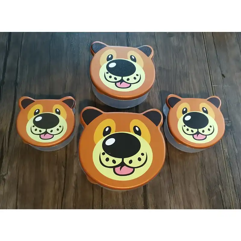 ظرف نگهدارنده غذای کودک مدل ghah مجموعه 4 عددی