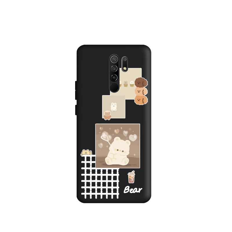 کاور قاب گوشی طرح قاب عکس خرس دخترونه کد k804 مناسب برای گوشی موبایل شیائومی Redmi 9
