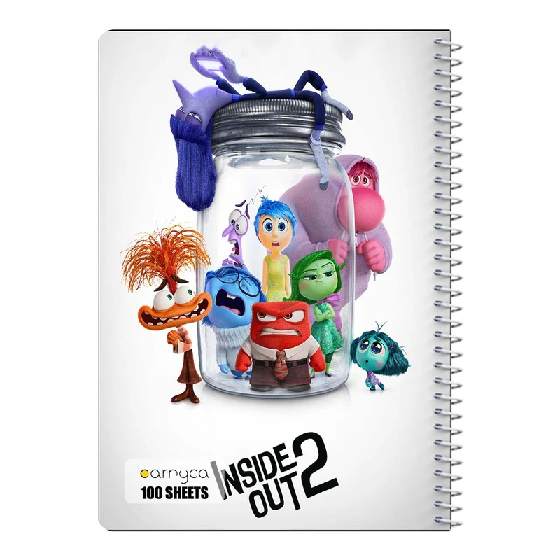 دفتر مشق 100 برگ سیمی کارنیکا طرح درون و بیرون Inside Out کد 73476