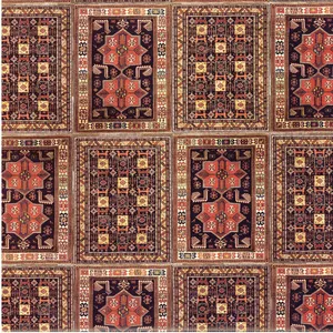 کاغذ کادو گلاسه طرح قالیچه کد 156 بسته 4 عددی