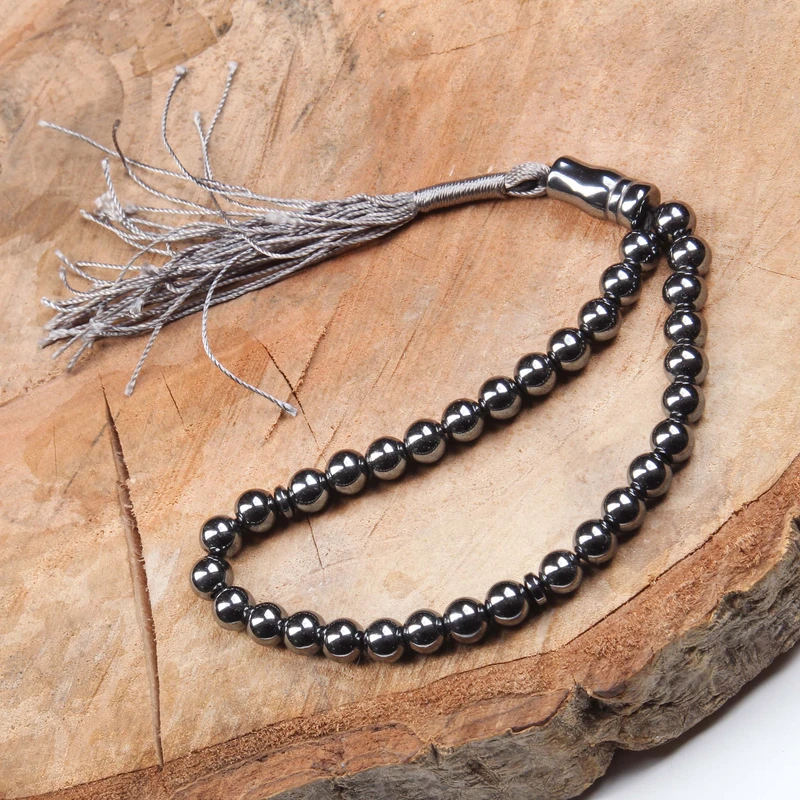 عکس شماره 8 : تسبیح مدل سنگ حدید طبیعی 33 دانه کد t_471