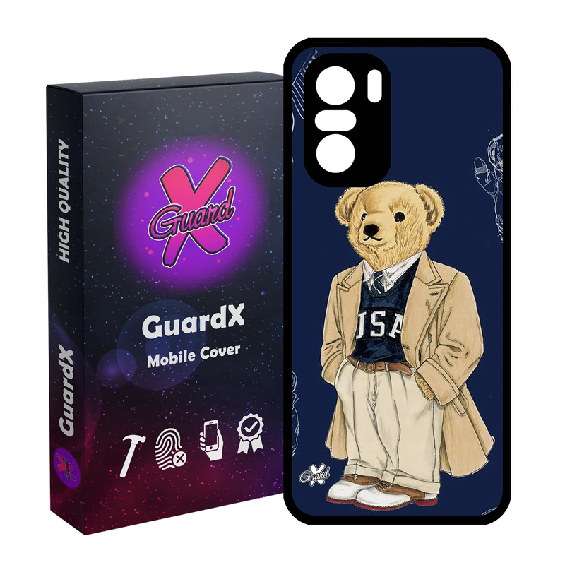 کاور گارد ایکس طرح خرس مدل Glass10427 مناسب برای گوشی موبایل شیائومی Poco F3/MI 11X/MI 11X Pro/Redmi K40/K40 Pro