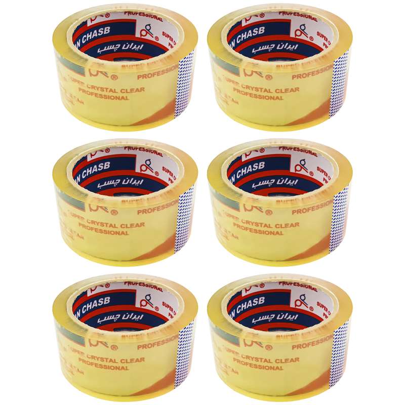 نوار چسب ایران چسب مدل IR-1 عرض 5 سانتیمتر بسته 6 عددی