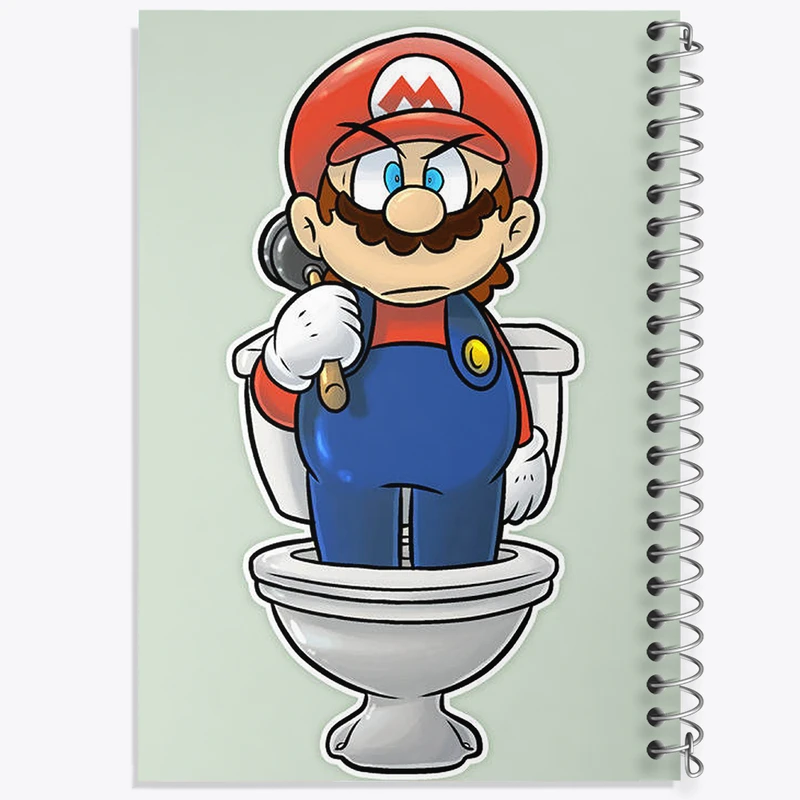 دفتر ژورنال نویسی 50 برگ خندالو مدل نقطه ای طرح (Mario) بازی سوپر ماریو کد 31517