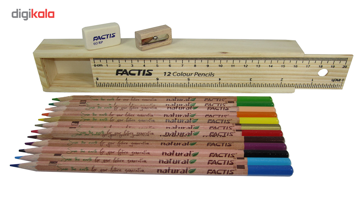 مداد رنگی 12 رنگ فکتیس مدل Natural