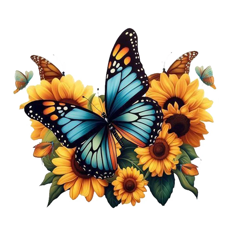 استیکر پارچه و لباس پاد آفرین مدل پروانه و گل کد 0952