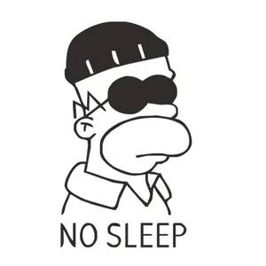 برچسب بدنه خودرو طرح no sleep کد 1099