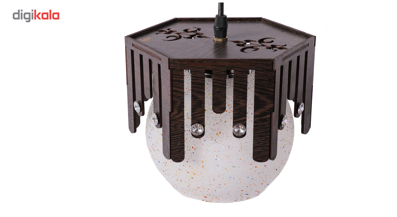 لوستر چراغ آویز 3 شعله سهیل مدل باران خطی