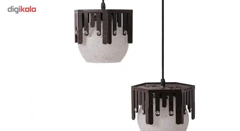 لوستر چراغ آویز سهیل مدل باران دو شعله