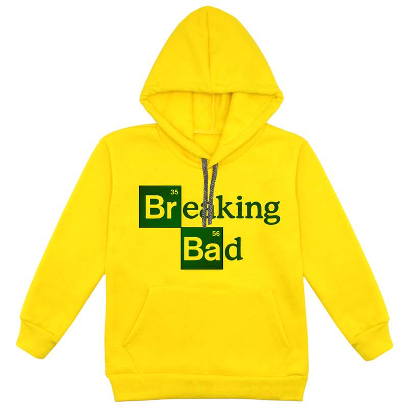 هودی پسرانه مدل برکینگ بد F106 رنگ زرد