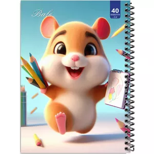 دفتر نقاشی 40 برگ انتشارات بله طرح موش کوچولو و مداد رنگی کد A4-K314