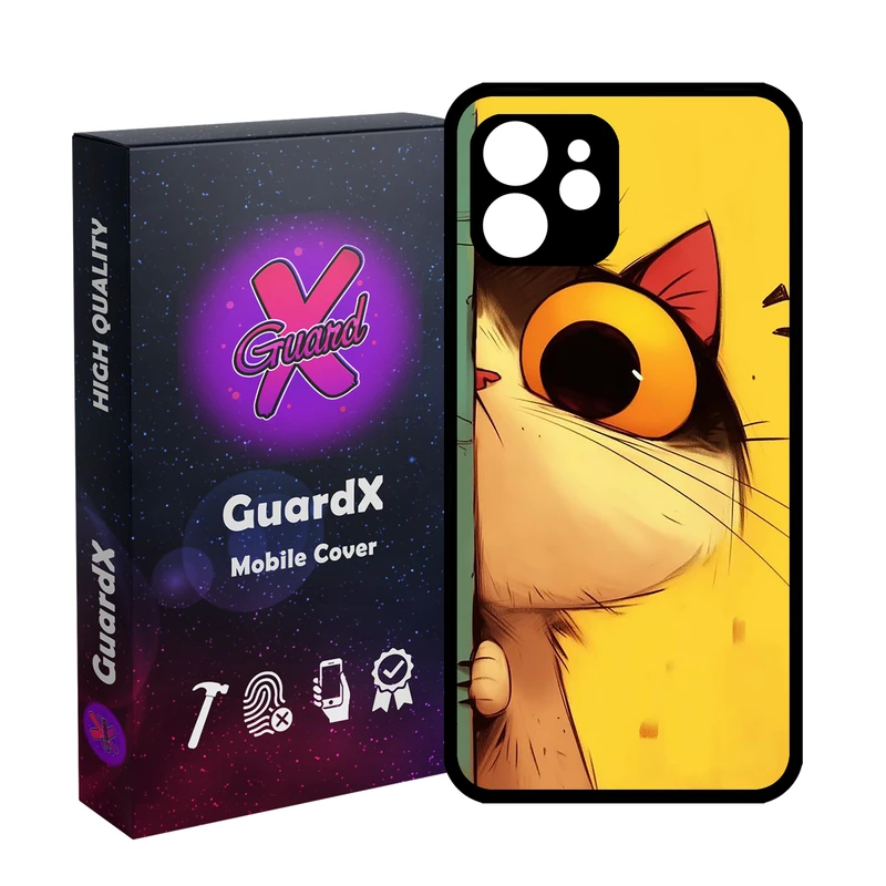 کاور گارد ایکس طرح Cat مدل Glass10781 مناسب برای گوشی موبایل اپل iPhone 12