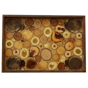 سینی چوبی مستطیل مدل Wooden Bees