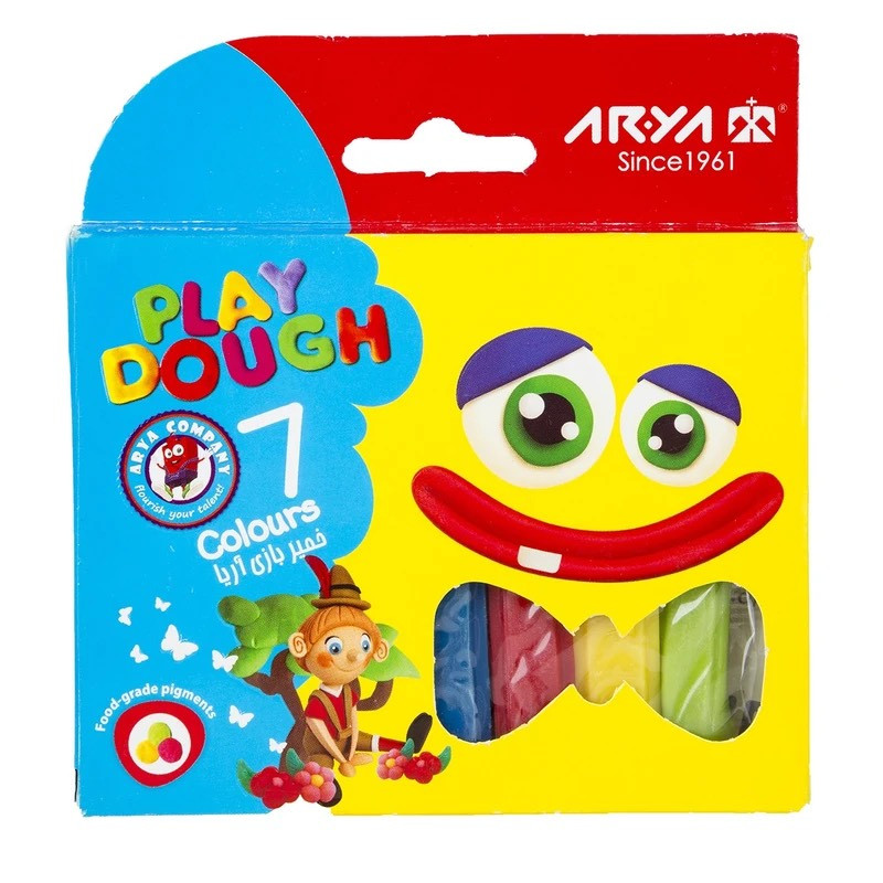 خمیر بازی آریا مدل مقوایی کد 1021 بسته 7 عددی