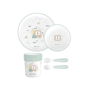 سرویس غذاخوری 5 پارچه کودک کیکابو مدل savanna02
