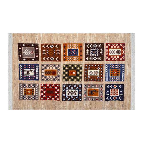 فرش ماشینی کویر طرح شاهسون مدل MT-KP331