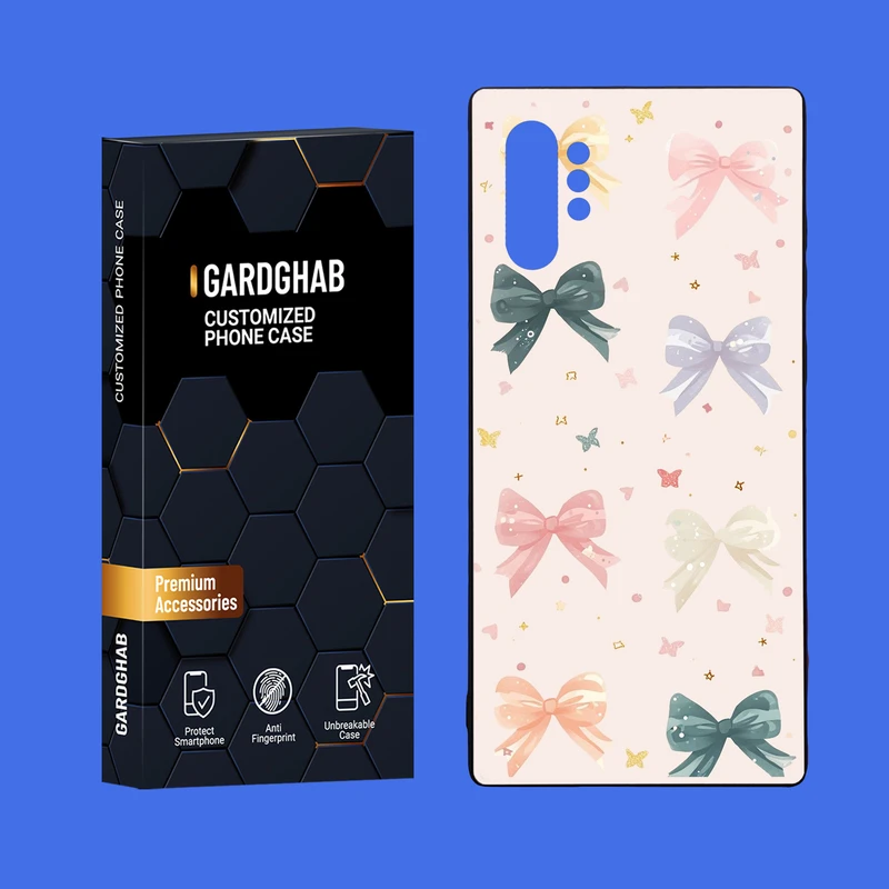 کاور گارد قاب مدل دورژله ای پشت گلس دخترانه مناسب برای گوشی موبایل سامسونگ Galaxy Note 10 Plus