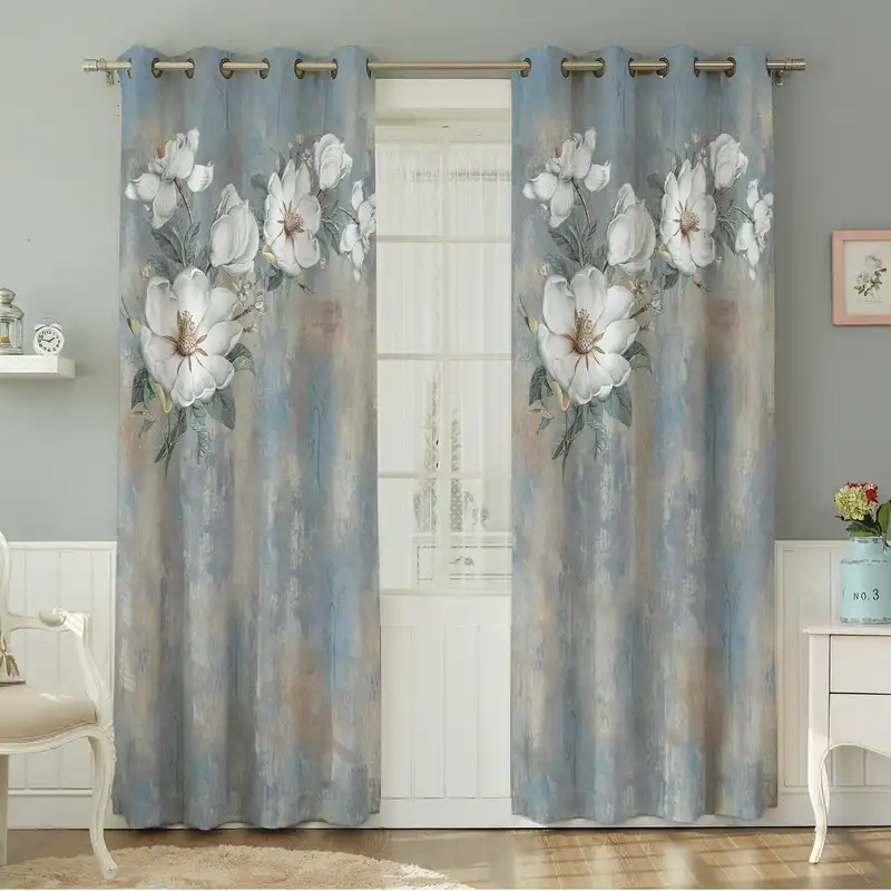 پرده نیروانا طرح گل  مدل مخمل کد 8014 سایز 140×280 سانتی متر