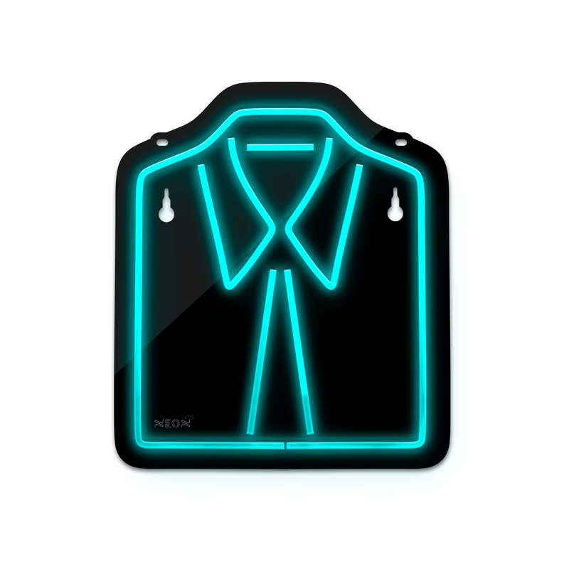 چراغ دیواری نئون دیزاین طرح Men-Clothes-BL_TBL