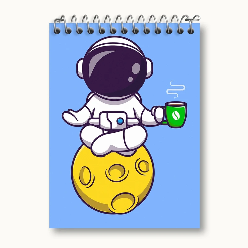 دفتر یادداشت 50 برگ خندالو مدل فضانورد کد 25096