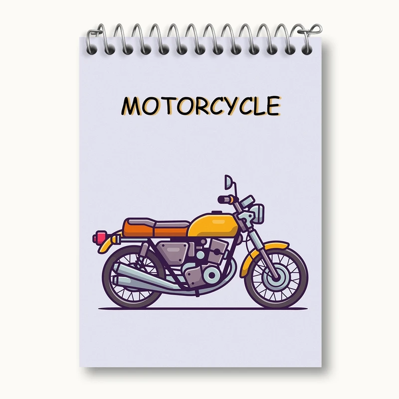 دفتر یادداشت 50 برگ خندالو مدل موتورسیکلت کد 29395