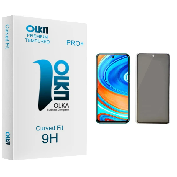 محافظ صفحه نمایش حریم شخصی الکا مدل Premium glass مناسب برای گوشی موبایل شیائومی Redmi Note 9 Pro