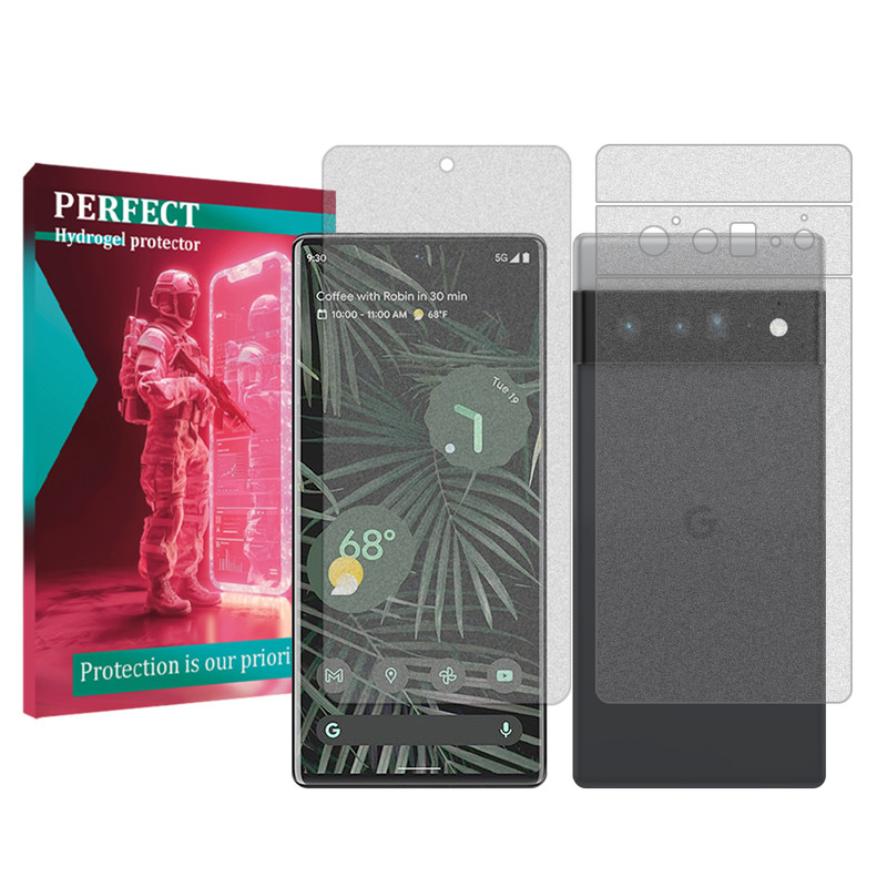 محافظ صفحه نمایش مات پرفکت مناسب برای گوشی موبایل گوگل Pixel 6 pro به همراه محافظ پشت گوشی