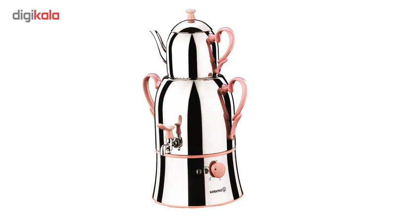 سماور برقی کرکماز مدل Nosta کد 338 به همراه ست 3 عددی اردور خوری