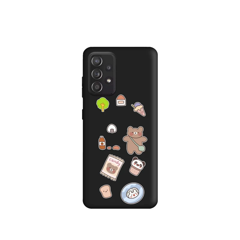 کاور طرح خرس شکلاتی کد m249 مناسب برای گوشی موبایل سامسونگ Galaxy A52 / A52s